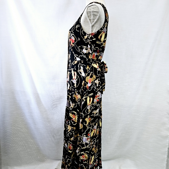 Vintage Desert West by Sherry Holt Southwestern Rodeo Print Maxi Dress X-small - Picture 5 of 10